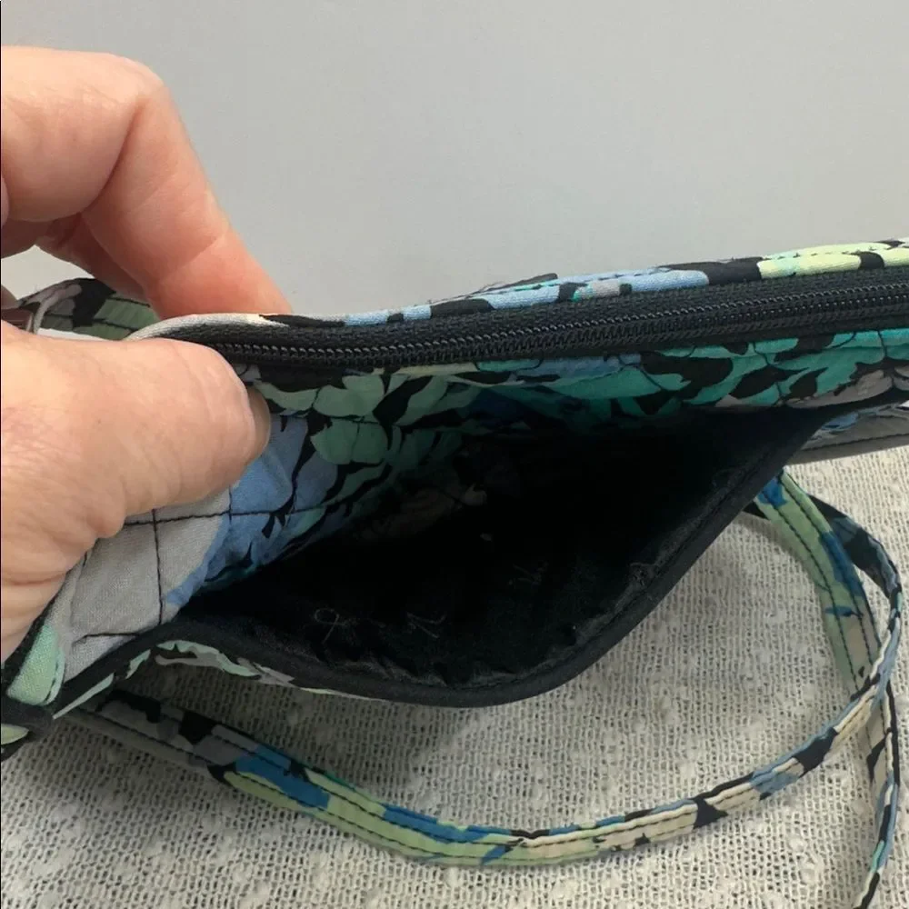 Vera Bradley blue Camofloral Crossbody hipster Purse bag